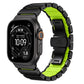 For Apple Watch 46mm / 49mm / 45mm / 44mm Butterfly Clasp Metal Hybrid Silicone Watch Band, Stainless Steel, Titanium Alloy