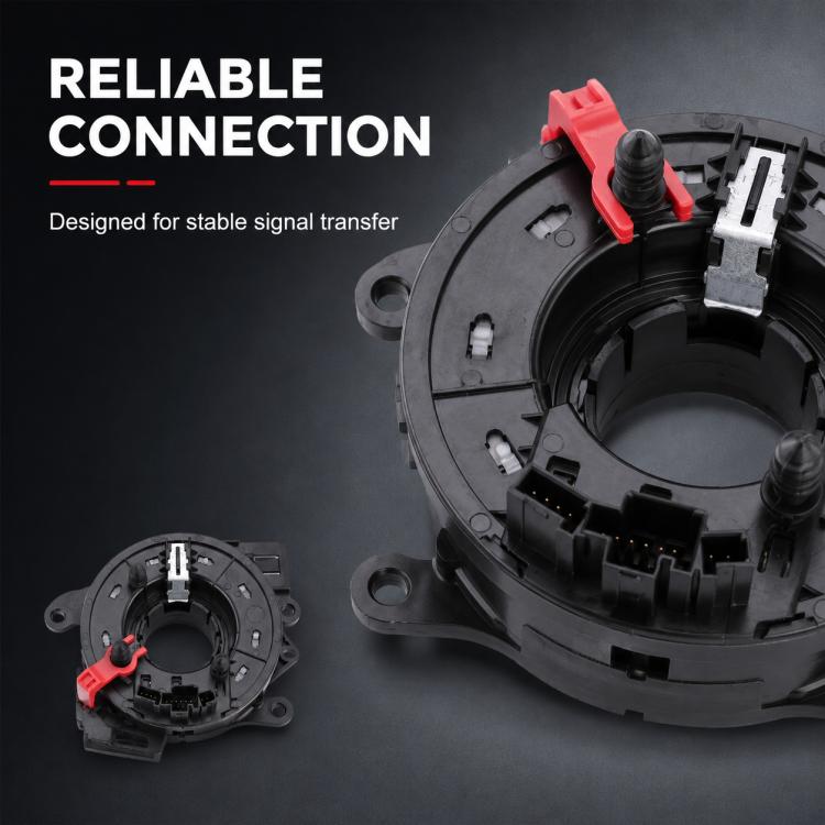 Clock spring spiral cable housing with orange connector and internal terminals