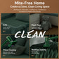 Green mini UV mattress vacuum with brush head for bedding and pillow cleaning