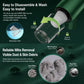 Green handheld mini vacuum cleaner with removable dust cup and HEPA filter parts
