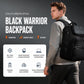 Men's waterproof laptop backpack, black worn on back with front storage pockets