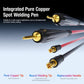 Integrated pure copper spot welding pen with multiple detachable tip styles