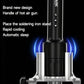 Hot air gun with handle cooling vents and automatic sleep stand base
