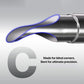 Bent soldering tip with curved nozzle, silver metal shaft and dark collar