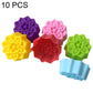High-temperature silicone flower molds set, 10-pack, assorted geometric and floral molds