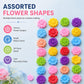 High-temperature silicone flower molds set, 10-pack, assorted bright 3D flower shapes