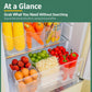 Translucent refrigerator door bin set with produce inside, open-front design.