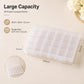 Clear 24-grid organizer box with fixed compartments and single-slot cells