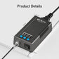 Portable soldering station with vented body and red LED temperature display