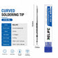 Curved soldering tip with 3.5mm insert diameter, single piece