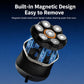 Electric shaver with detachable magnetic blade-head cover