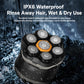 Waterproof electric shaver head with water droplets and splash