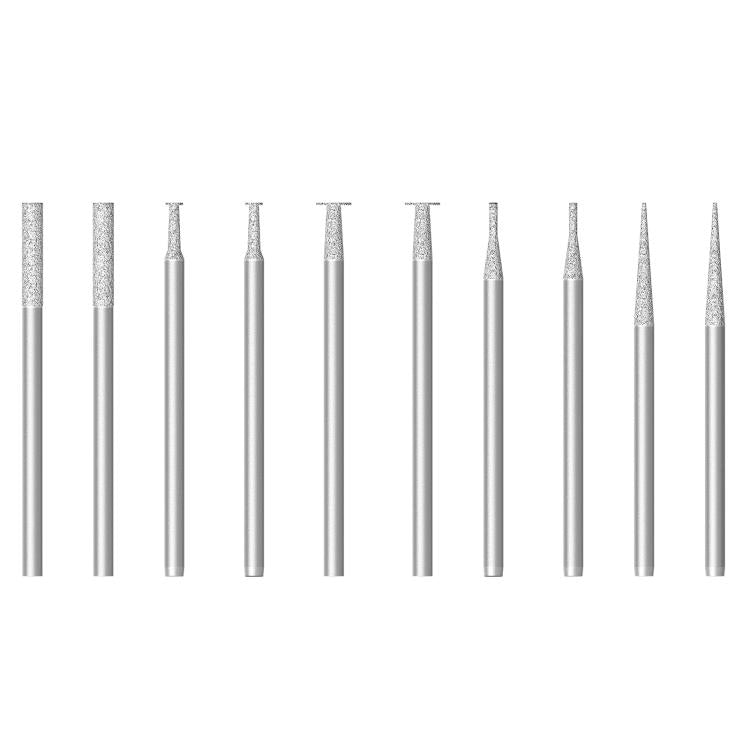 Replacement drill pen tips set with silver shafts and sparkly textured end caps