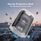 Translucent white protective phone shell holder secured on motorcycle