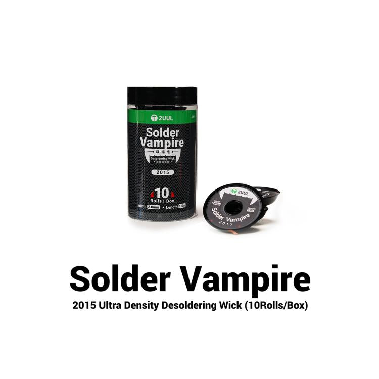 2UUL Solder Vampire desoldering wick 2015, black canister and small roll package