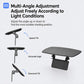 Multi-angle adjustment system with black visor for car screen sunshade
