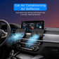 Car AC vent wind deflector mounted on front center dash air vents