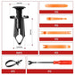 Diagram of 400 black 8mm rivet clips and included snap tool