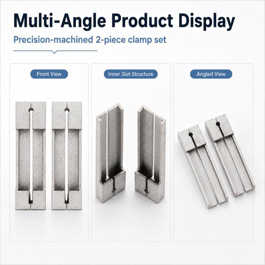 2-piece key clamp set shown from front, angled, and side views for HON66
