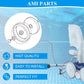 Pool cleaning sweeper tires set of 3 white circular rings near pool cleaner