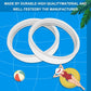 Pool cleaning sweeper tires pair, white circular rings