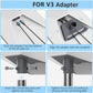 V3 adapter installation diagram showing adapter, screws, and connecting pole