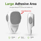 White child-proof oven door lock latch with large adhesive area and side profile