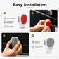 White child-proof oven door lock latch with heat-resistant adhesive pad for easy install