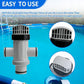 Dual hose pool plunger valve with vented cap for opening and closing water flow