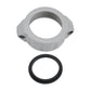 Grey pool connector nut with black rubber sealing ring