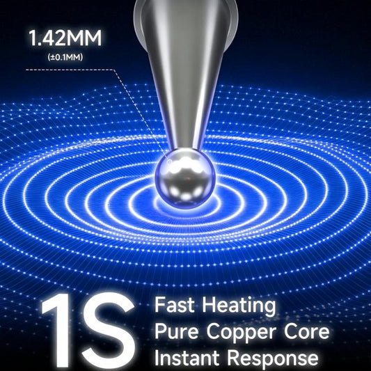 Ball head soldering tip with 1.42mm ball end detail