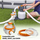 Sand filter top cover: orange nut cap with clear dome cover installed