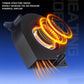 Hot air gun turbo airflow design graphic with glowing heating ring