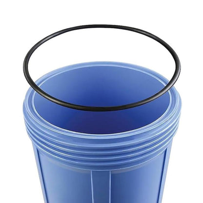 Black rubber O-ring gasket, round loop, for large blue water filter housing replacement.