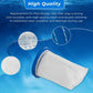 Pool vacuum replacement fleece filter bag with blue edge ring and white mesh pouch