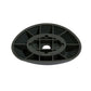Black plastic pool base support foot viewed from underneath, with molded support ribs.