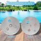 Zinc anode weight block set: two round metal plates with mounting holes
