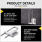 All-metal zinc combination lock with chrome shackle and 4-digit keypad, product details view