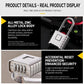 All-metal zinc alloy combination padlock with silver body and 4-digit dial