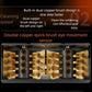 Dual copper brush tray for soldering iron tip cleaning inside the station