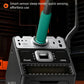 Soldering iron tip cleaner with sensor sleep slot and teal handle holder