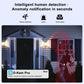 Outdoor monitoring security camera with front lens and speaker grille