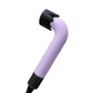 Purple silicone shockproof protective case with black top guard and vented grip