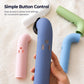 Blue silicone hair dryer case with exposed control buttons and shockproof grip