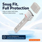 Light grey silicone protective cover for electric shaver with hinged top