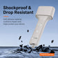 Light beige silicone protective cover for electric shaver, with two button openings