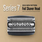 Braun Series 7 foil shaver head, silver dual foils with center trimmer blade