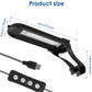 Clip-on aquarium LED light with size markings and USB power cable