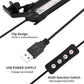 Clip-on aquarium LED light showing USB power cable and control switch remote