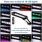 Clip-on aquarium LED light with selectable LED colors shown in multiple scenes